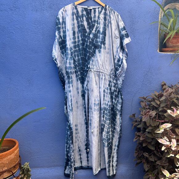 la la leela tie dye cotton caftan - Picture 1 of 5